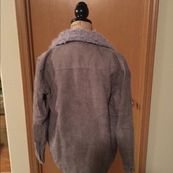 Corduroy jacket with faux fur lining - Picture 4 of 4